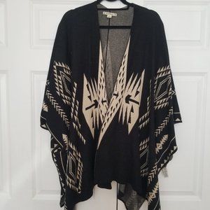 Ruff Hewn Clarice Aztec Poncho Kimono OS